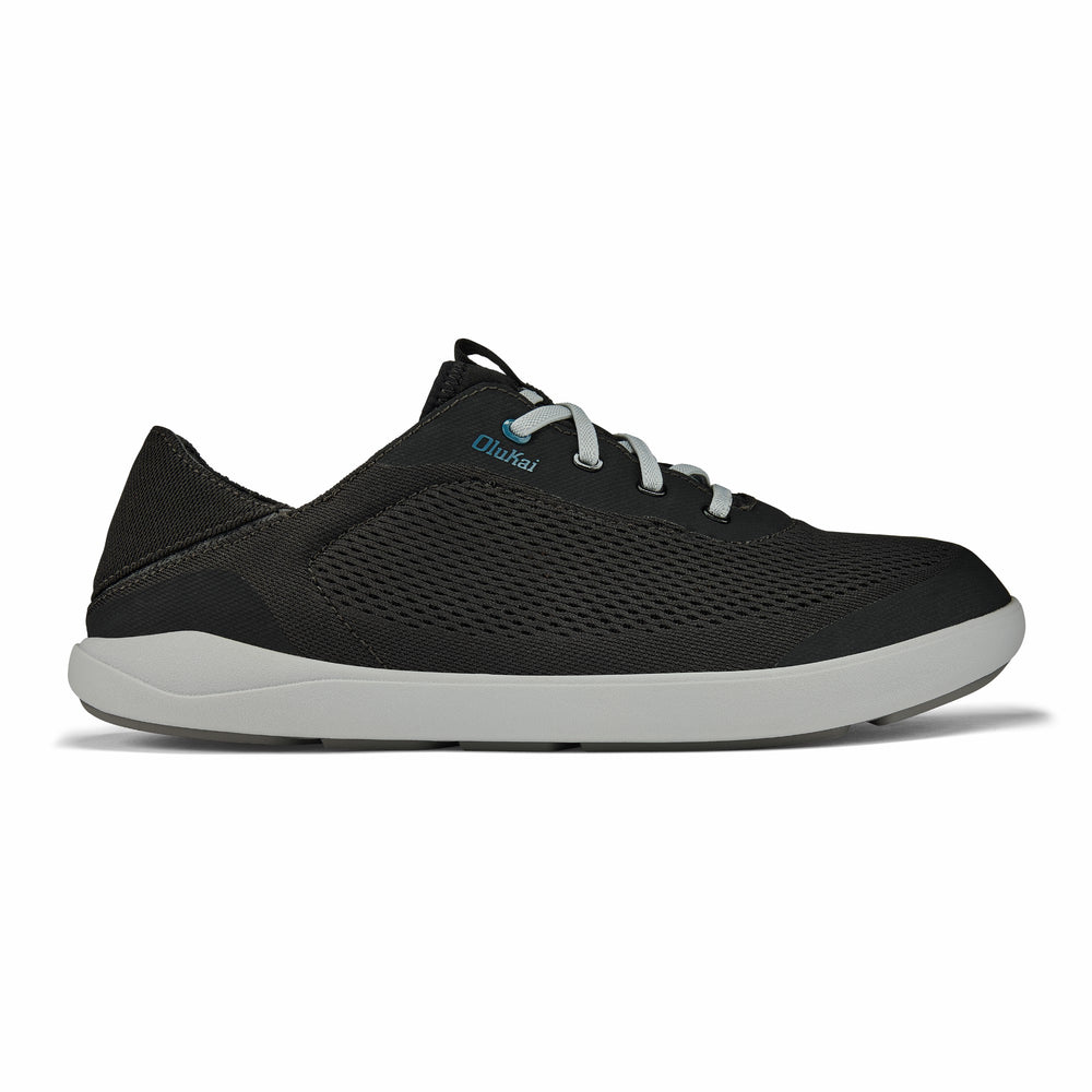Moku Pae Men's Boat Shoes - Black / Blue Coral
