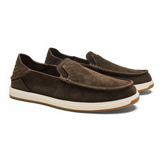 Kākaha Nia Men‘s Suede Slip-On Shoes - Dark Wood