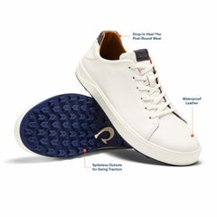 Wai‘alae Waterproof Leather Golf Shoes - White