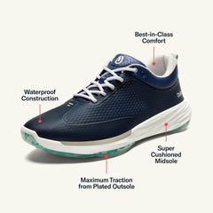 Mākena Waterproof Golf Shoes - Mood Indigo