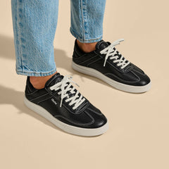 Hā‘upu Leather Sneakers - Onyx
