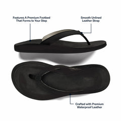 Southshore Waterproof Leather Sandals - Lava Rock