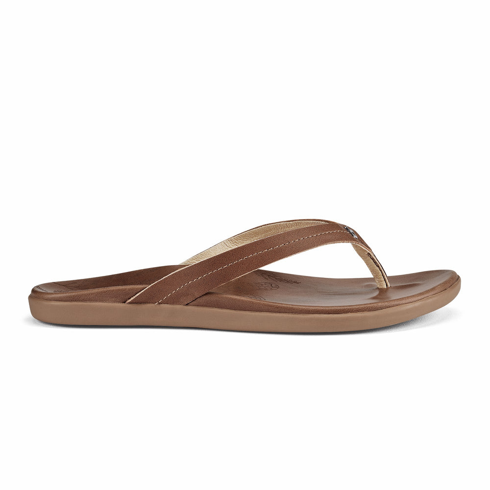 Honu Leather Beach Sandals - Tan