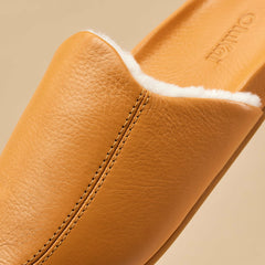 Kōnea Leather Slipper Mules - Saddle