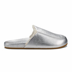 Kōnea Leather Slipper Mules - Silver