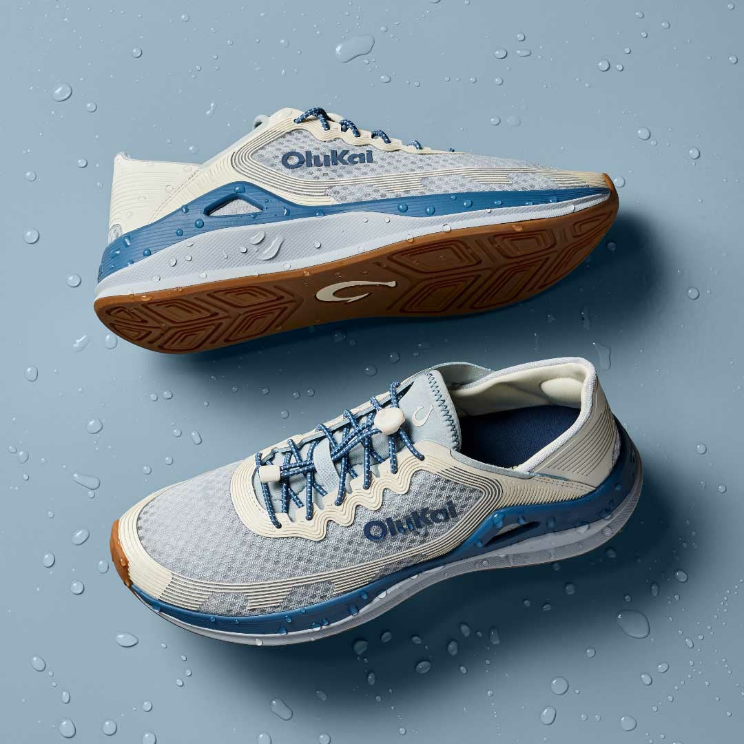 ‘Ahi Water Boat Shoes - Blue Pearl / White Sand