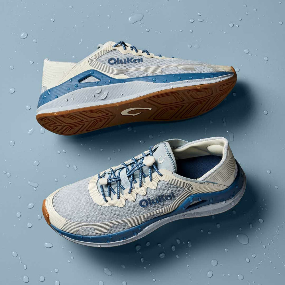 ‘Ahi Water Boat Shoes - Blue Pearl / White Sand