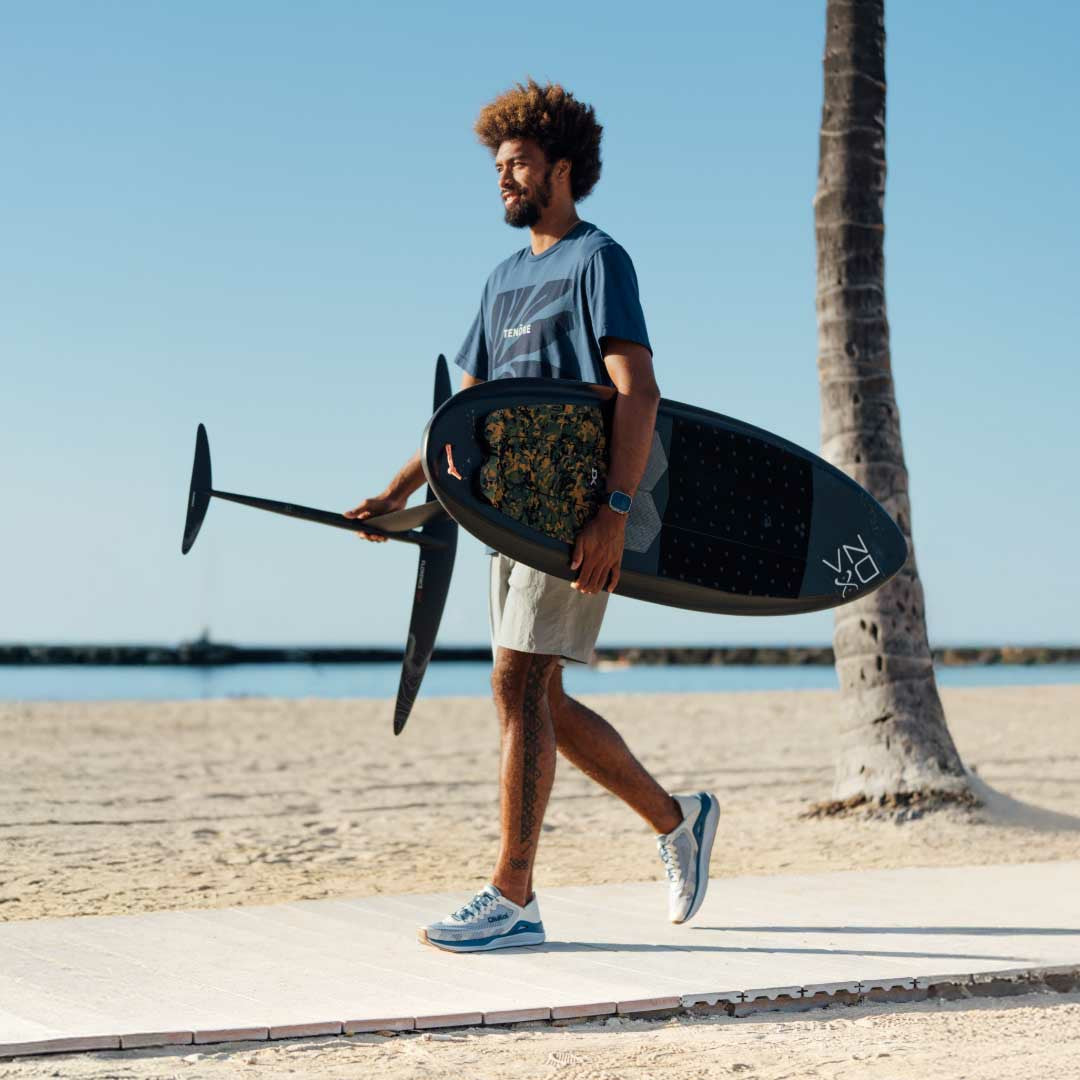 ‘Ahi Water Boat Shoes - Blue Pearl / White Sand