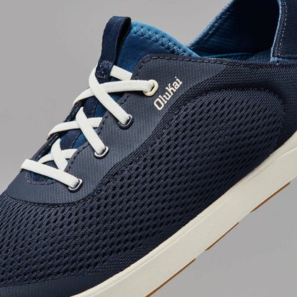 Moku Pae Men's Boat Shoes - Trench Blue / Off White