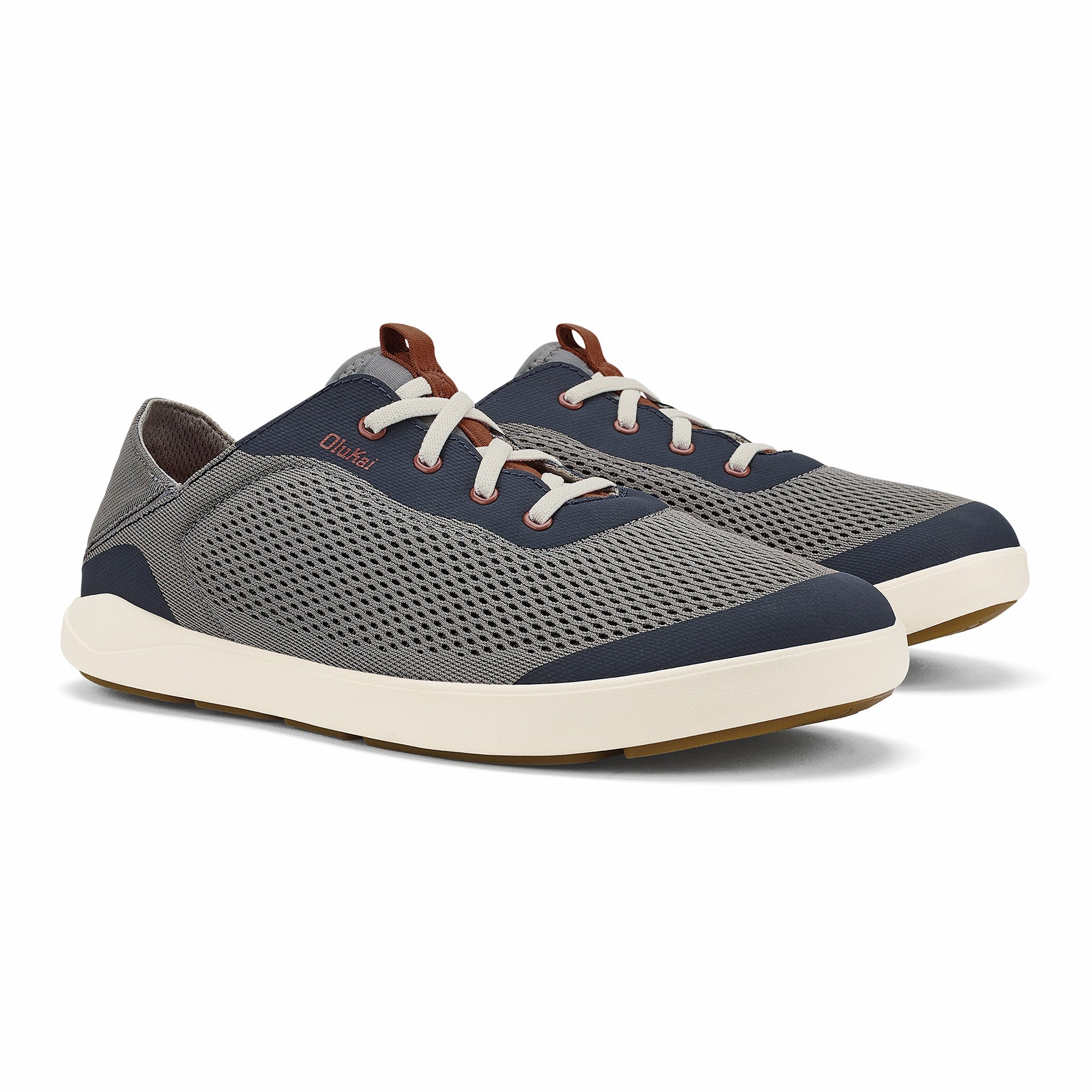 Moku Pae Men's Boat Shoes - Ash / Trench Blue