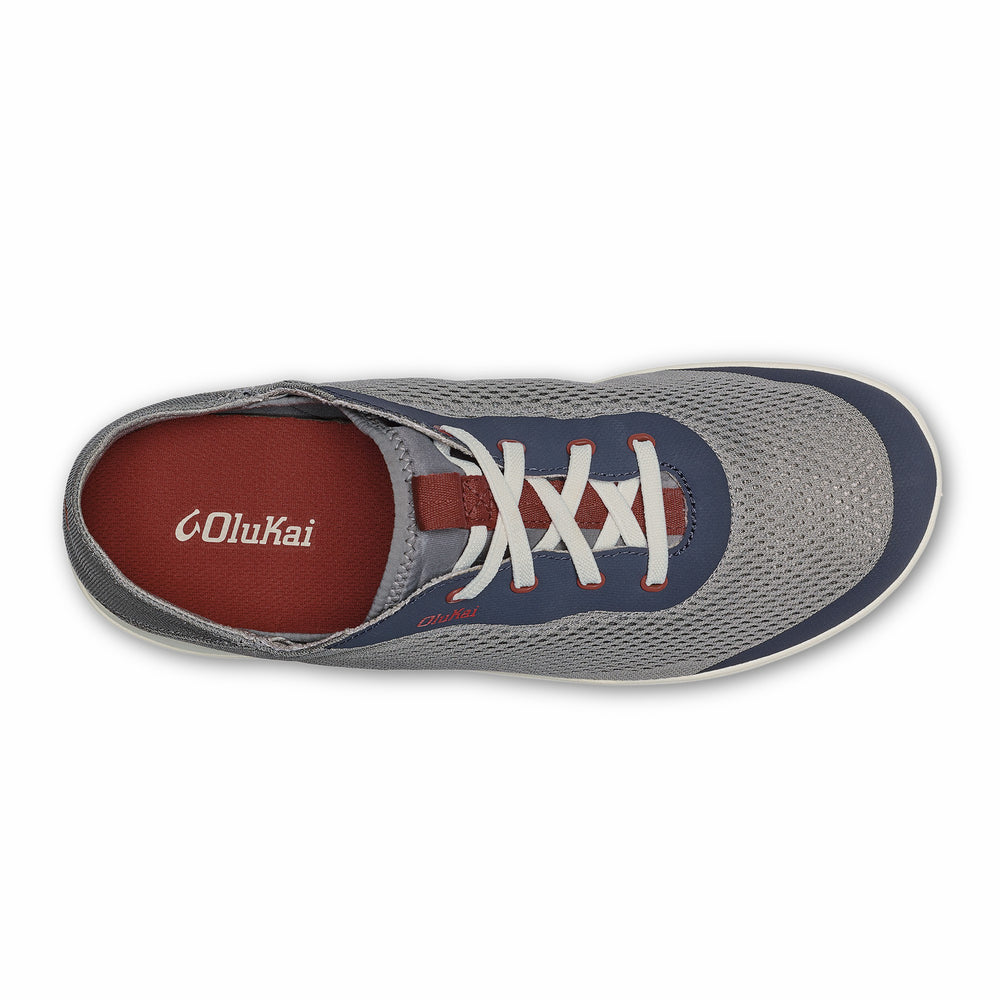 Moku Pae Men's Boat Shoes - Ash / Trench Blue