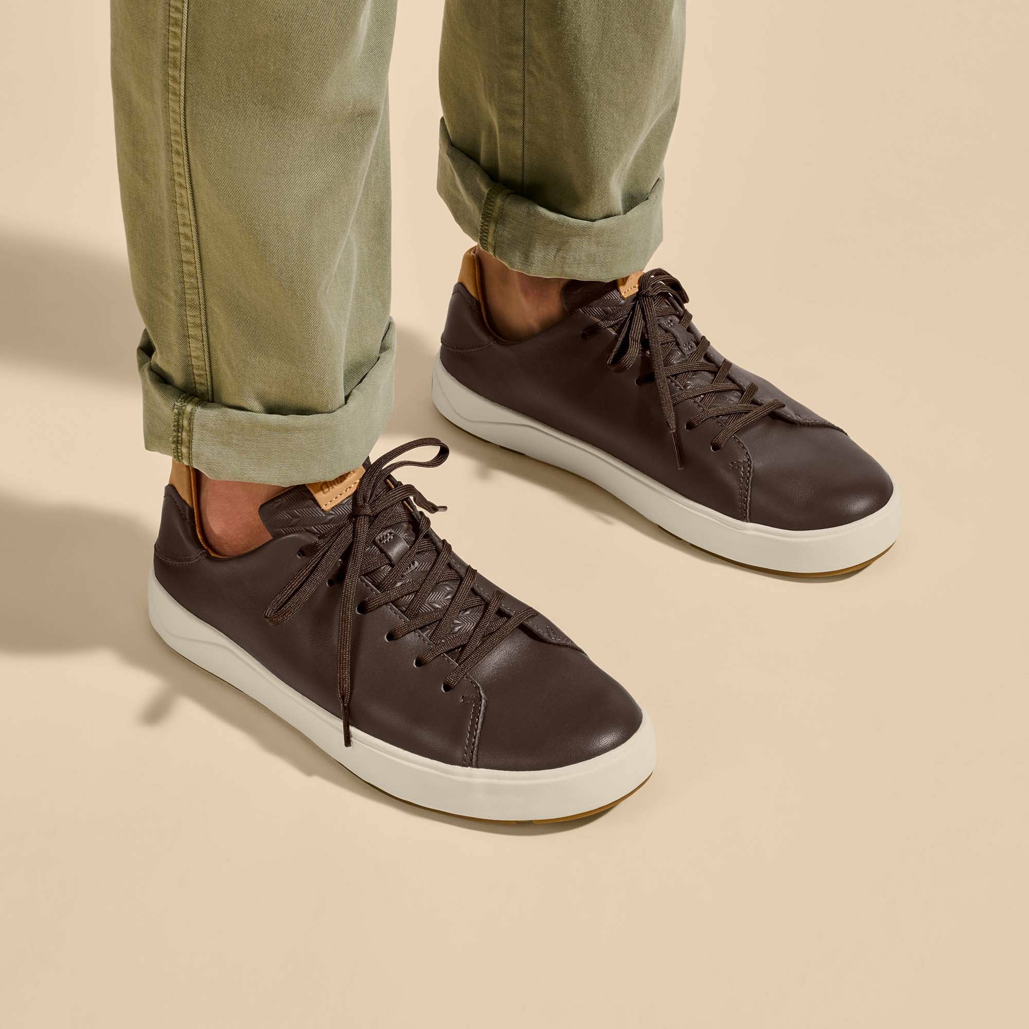 Lae‘ahi Lī ‘Ili Men's Leather Sneakers - Dark Java