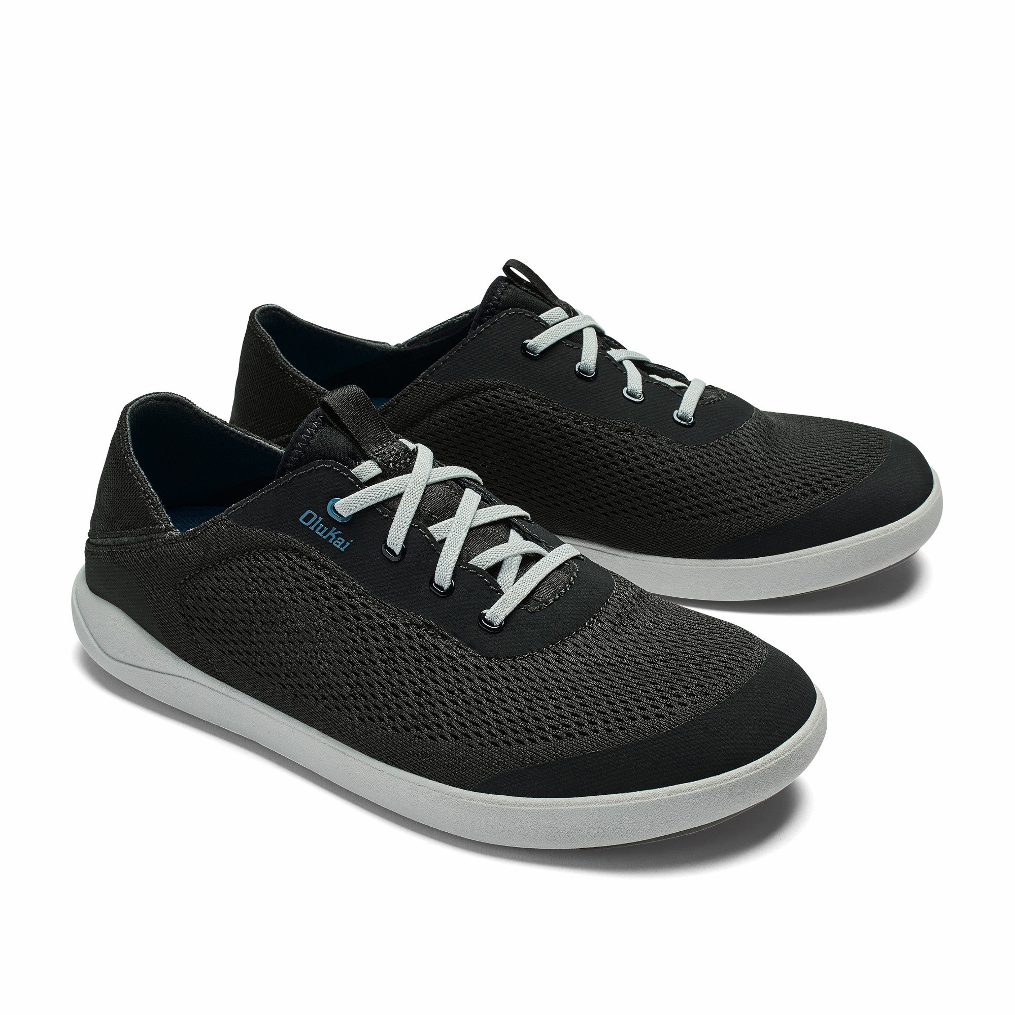 Moku Pae Men's Boat Shoes - Black / Blue Coral