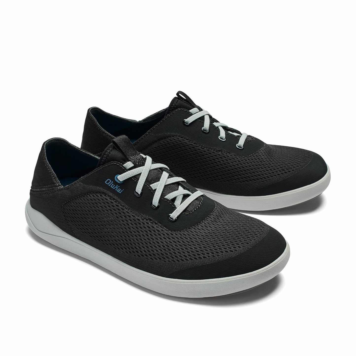 Moku Pae Men's Boat Shoes - Black / Blue Coral