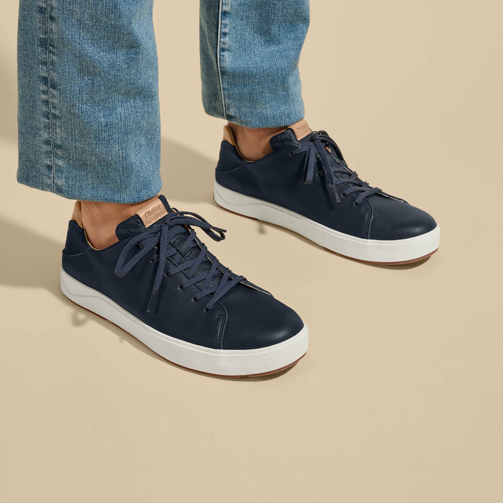 Lae‘ahi Lī ‘Ili Men's Leather Sneakers - Trench Blue