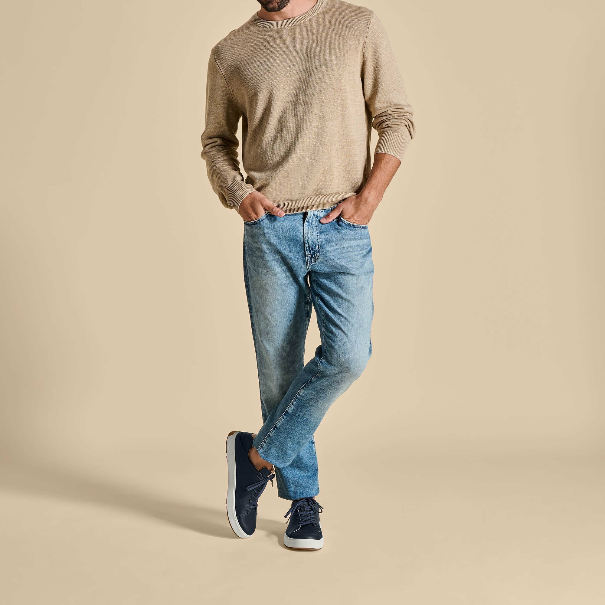 Lae‘ahi Lī ‘Ili Men's Leather Sneakers - Trench Blue