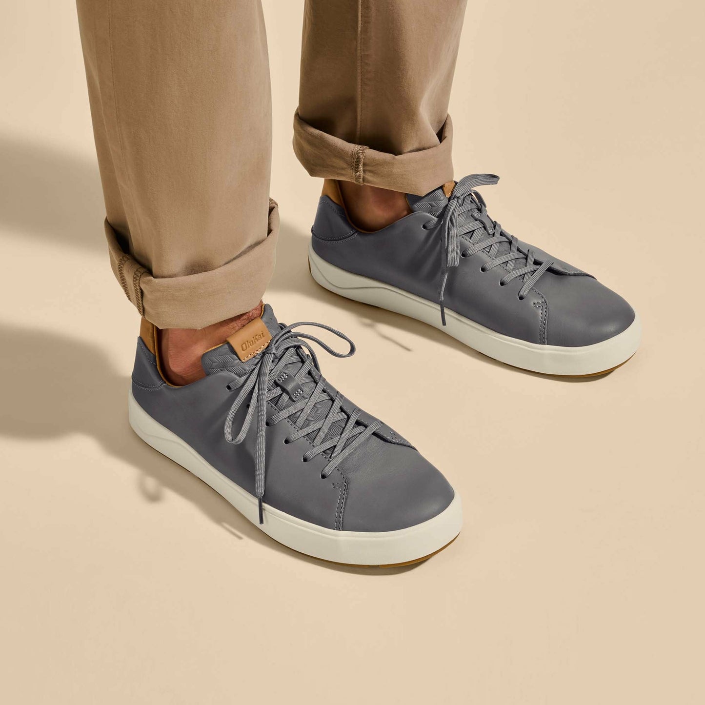 Lae‘ahi Lī ‘Ili Men's Leather Sneakers - Stone