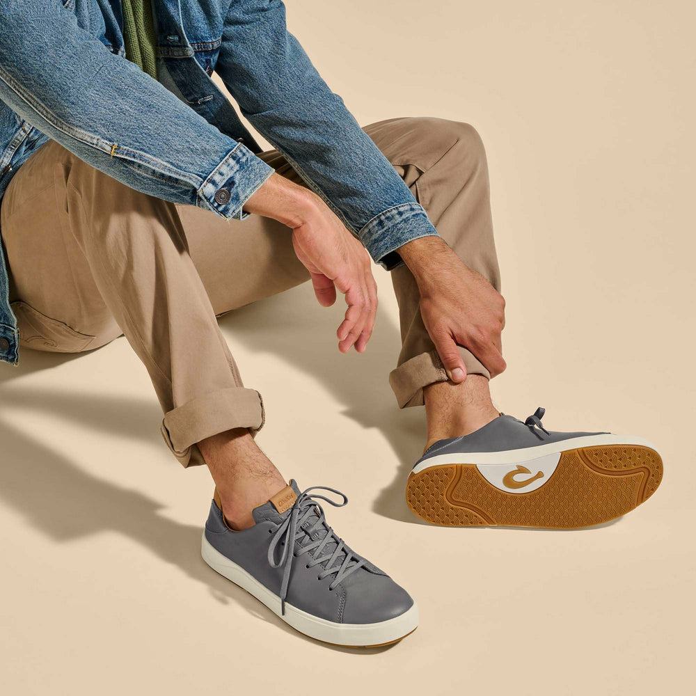 Lae‘ahi Lī ‘Ili Men's Leather Sneakers - Stone