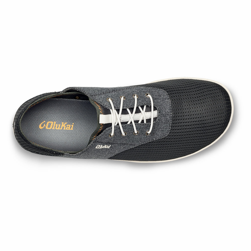 Nohea Moku Men's Boat Shoes - Dark Shadow