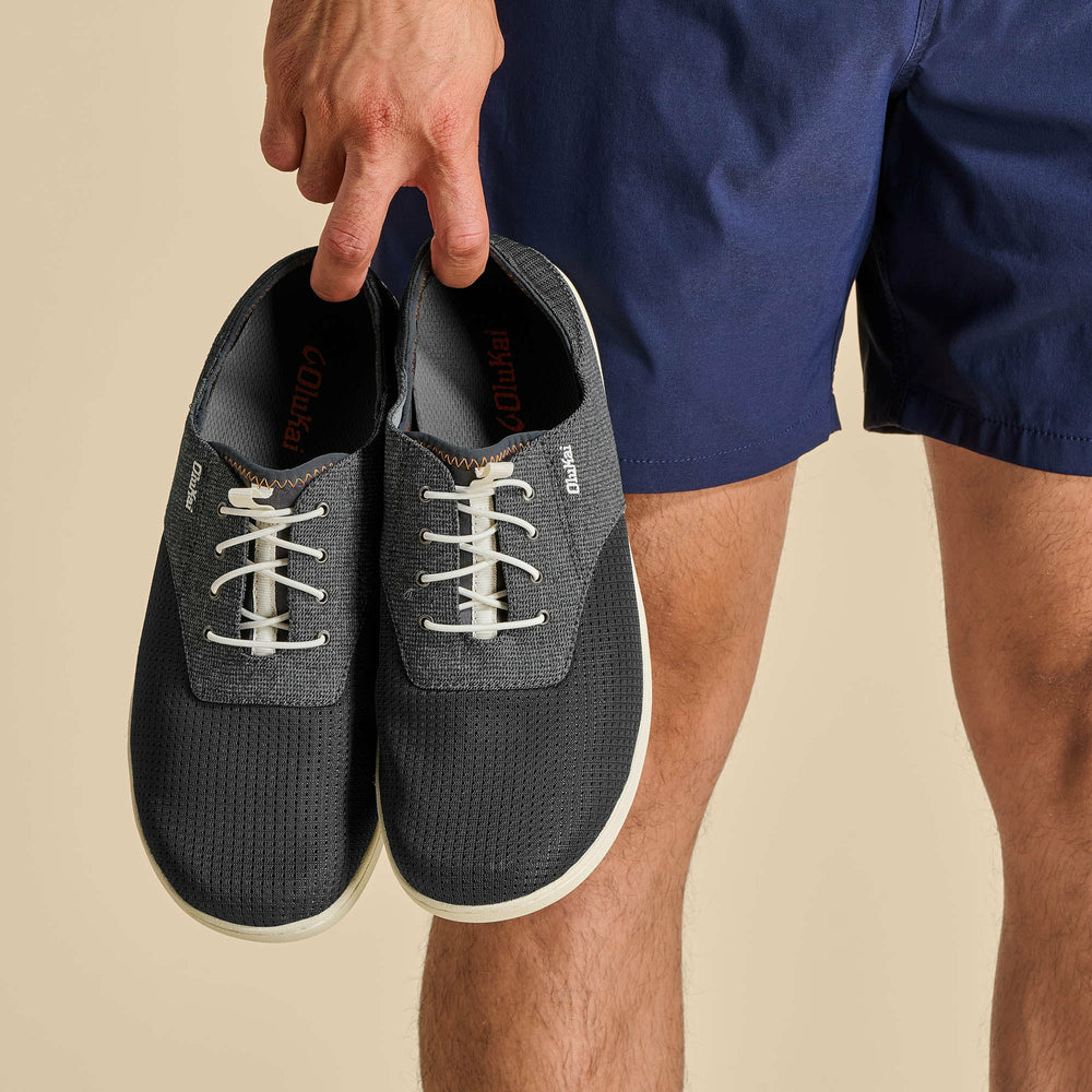 Nohea Moku Men's Boat Shoes - Dark Shadow