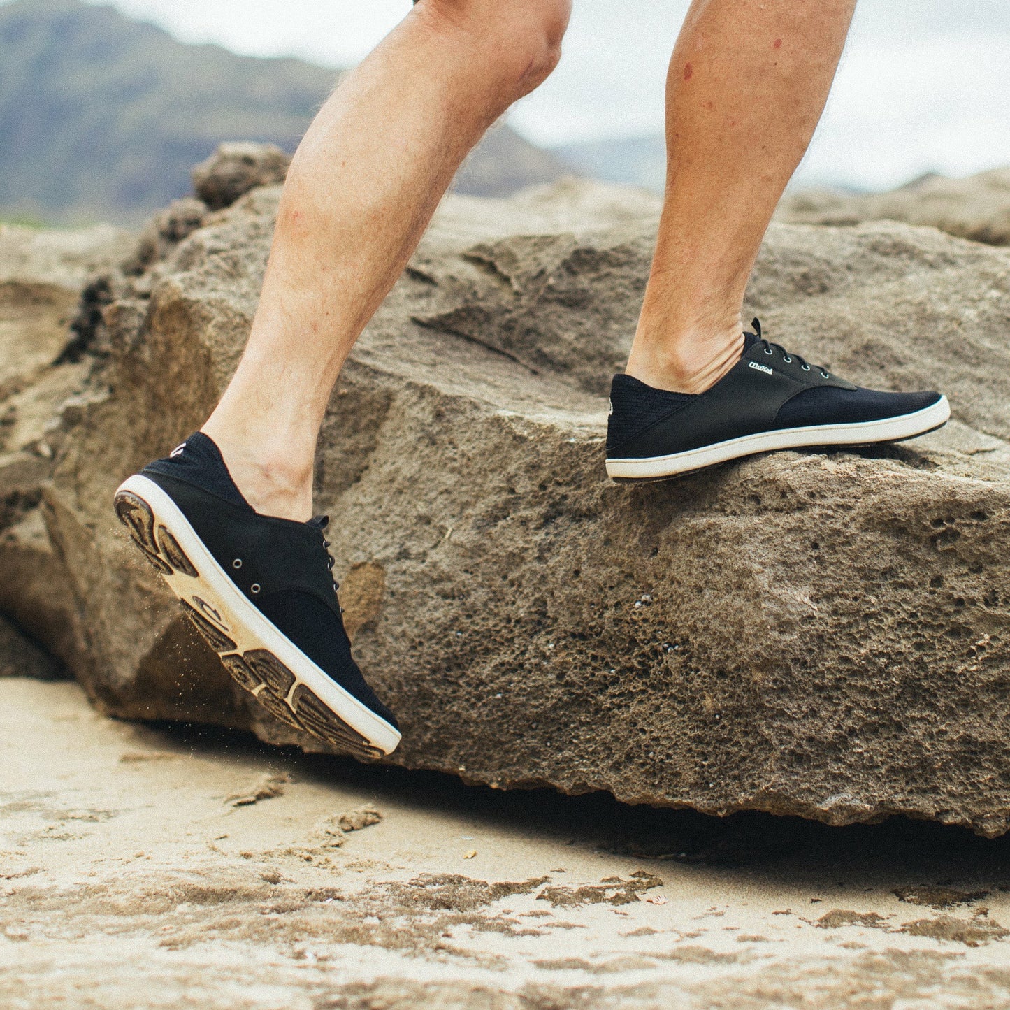 Nohea Moku Men's Boat Shoes - Black