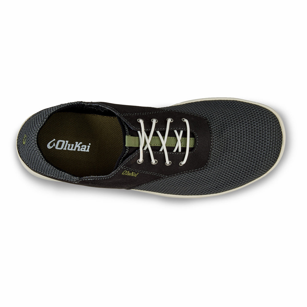 Nohea Moku Men's Boat Shoes - Black