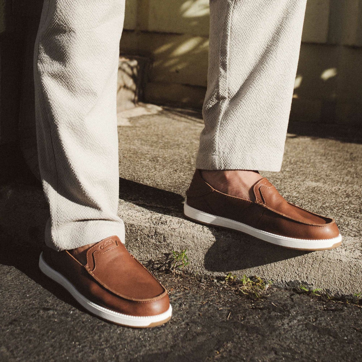 Kākaha Nia Men‘s Leather Slip-On Shoes - Fox