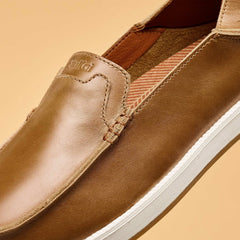 Kākaha Nia Men‘s Leather Slip-On Shoes - Fox