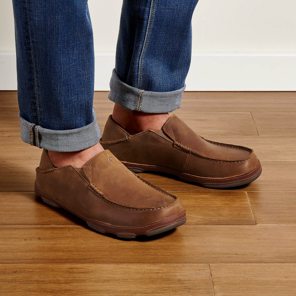 Moloā Men's Leather Slip On Shoes - Ray / Toffee