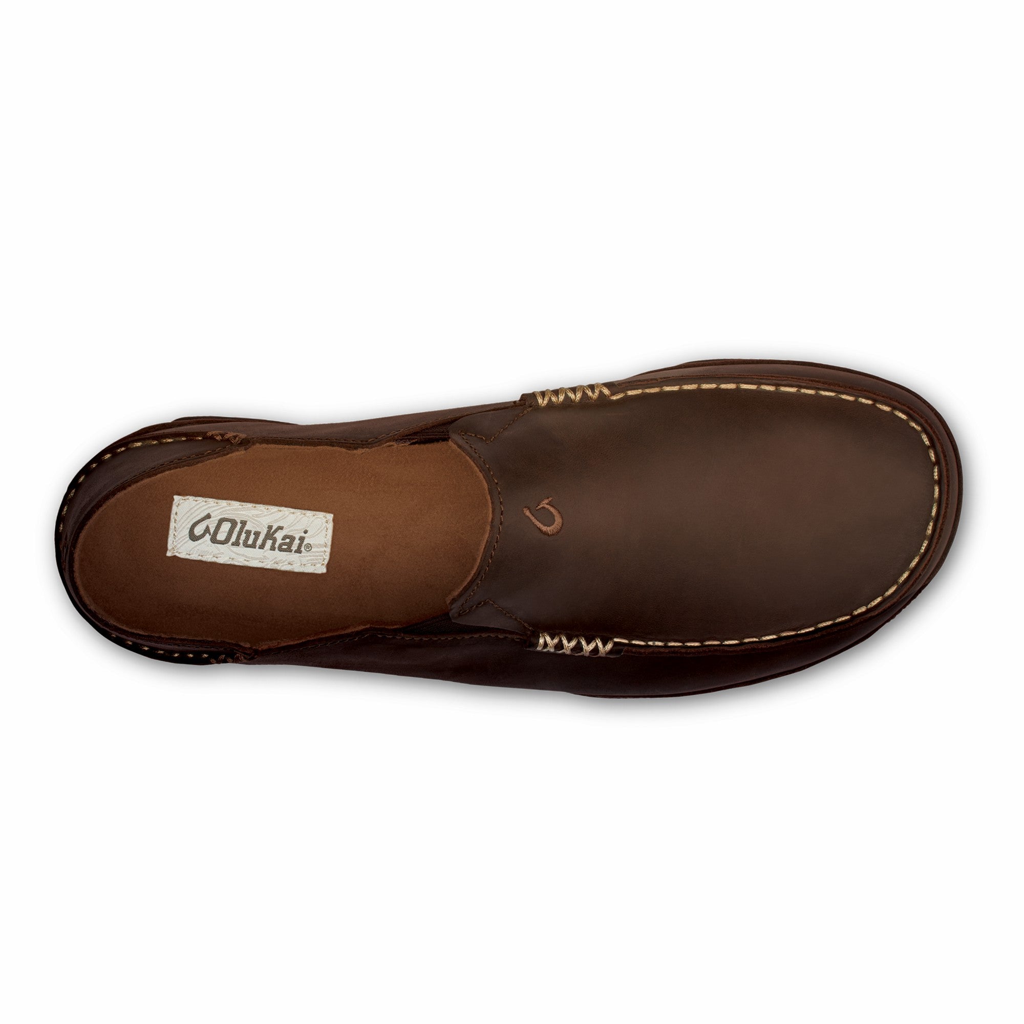 Moloā Men's Leather Slip On Shoes - Dark Wood / Dark Java