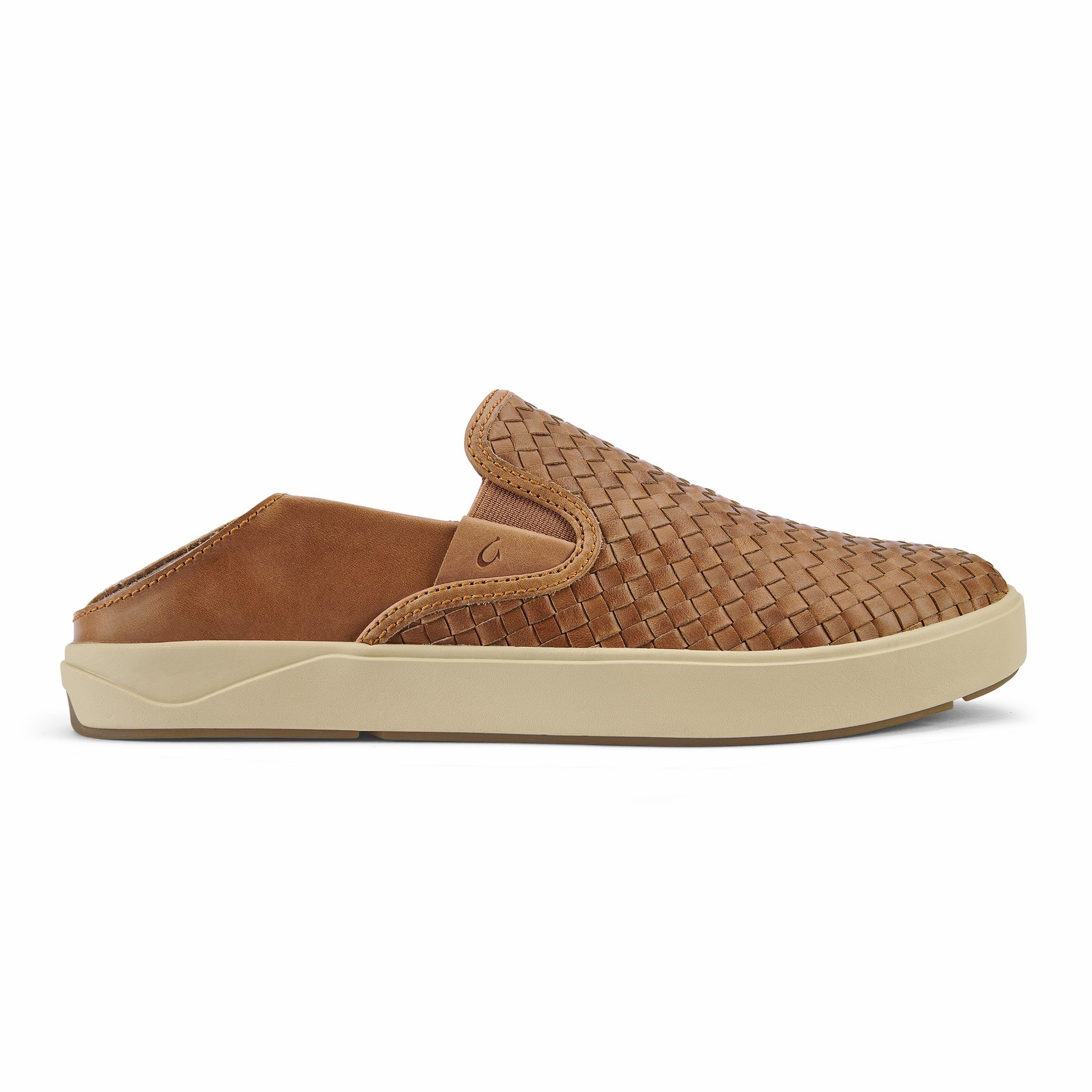 Lae‘ahi Lauhala Men's Leather Slip-On Sneakers - Fox