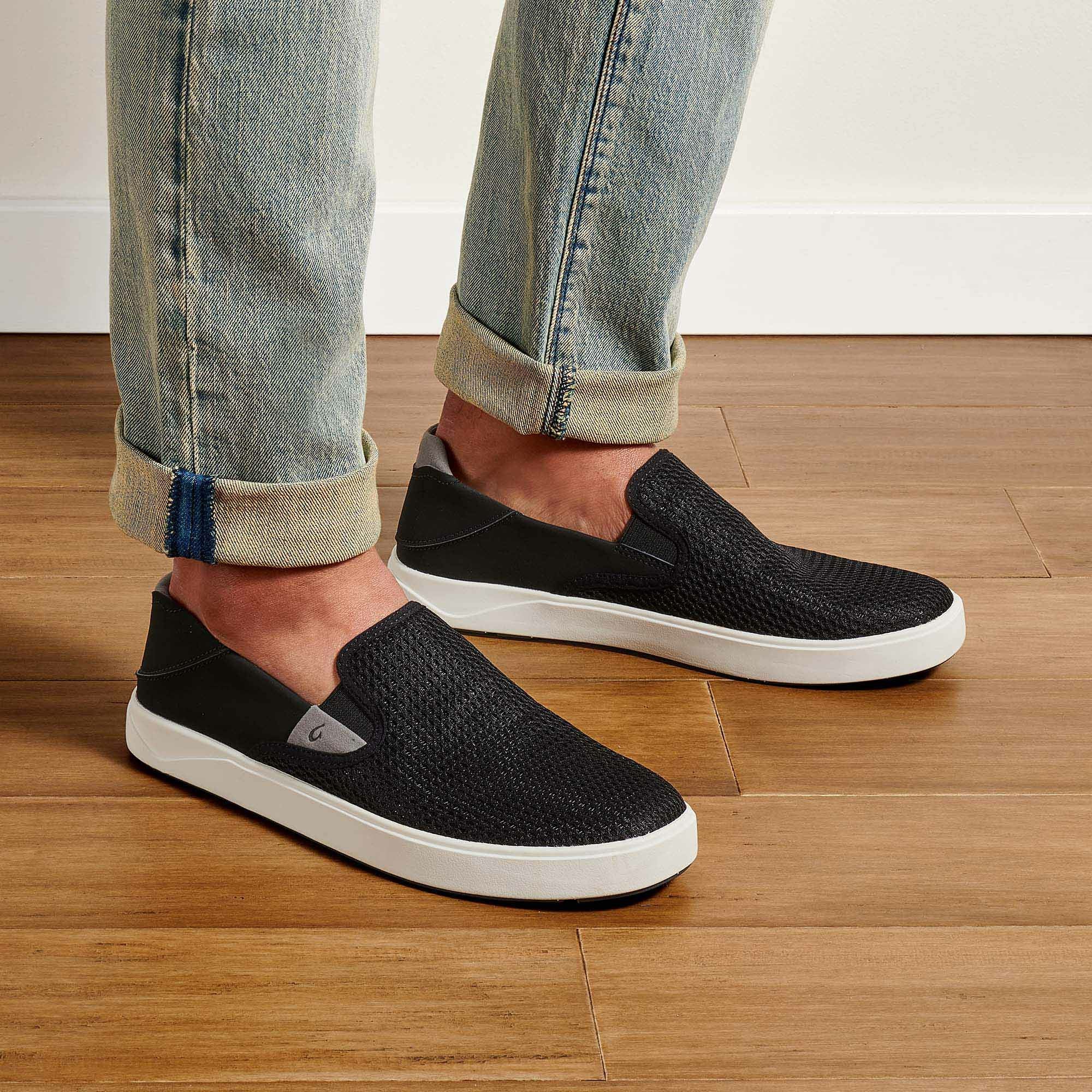 OluKai Lae‘ahi - Black | Men's Slip-on Sneakers