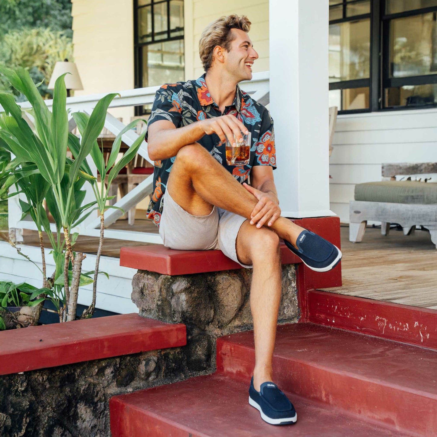 Kākaha Mesh Men‘s Slip-On Shoes - Navy