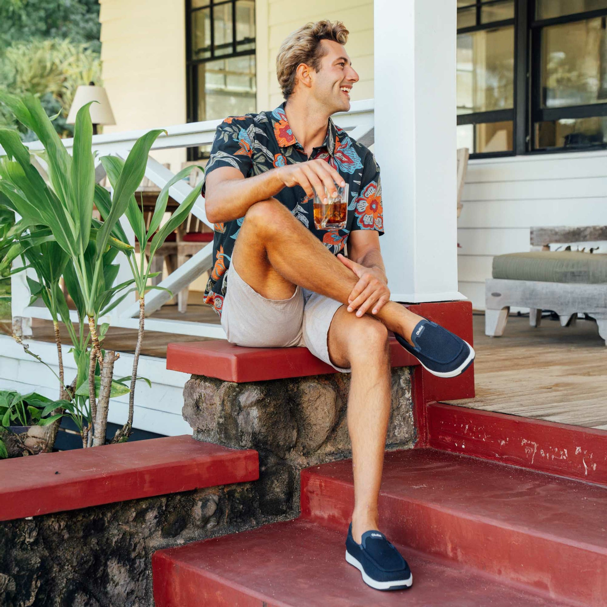 Kākaha Mesh Men‘s Slip-On Shoes - Navy