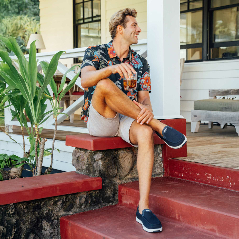 Kākaha Mesh Men‘s Slip-On Shoes - Navy