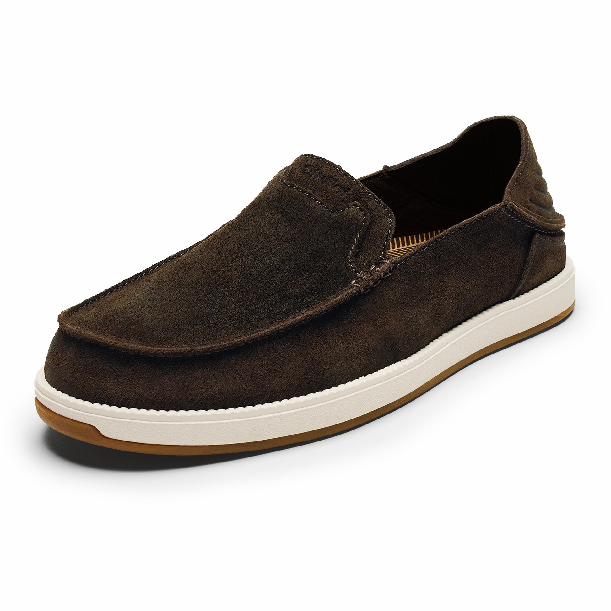 Kākaha Nia Men‘s Suede Slip-On Shoes - Dark Wood