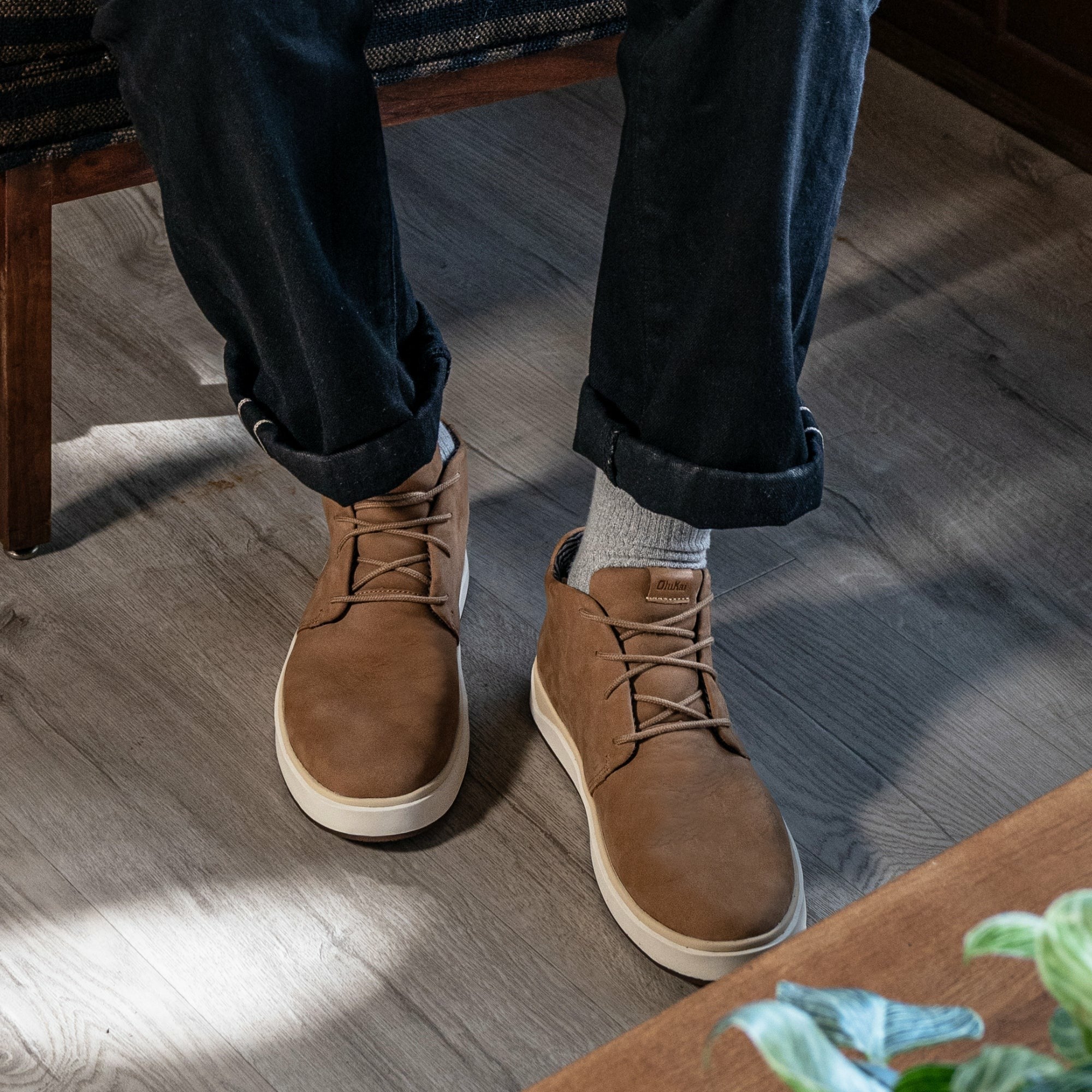 Papakū 'Ili Waterproof Leather Boots- Tan