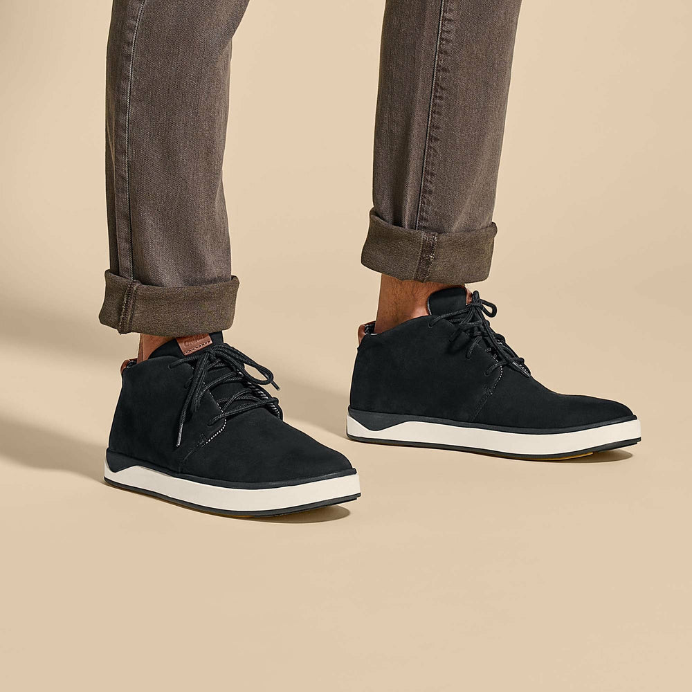 Papakū 'Ili Waterproof Leather Boots- Black