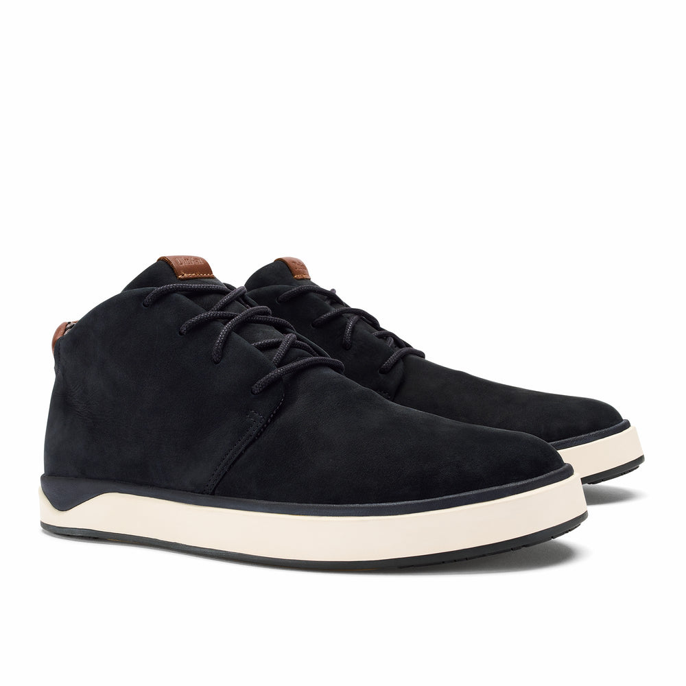 Papakū 'Ili Waterproof Leather Boots- Black