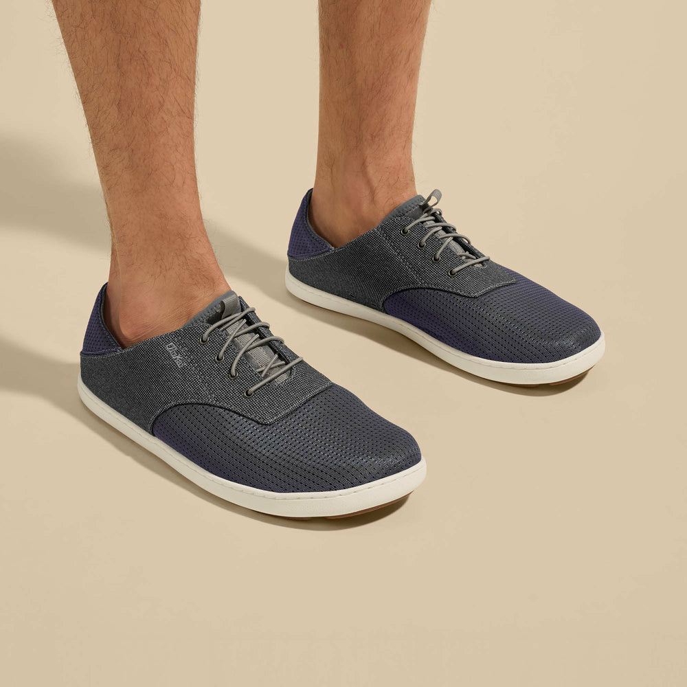 Nohea Moku Men's Boat Shoes - Charcoal / Clay