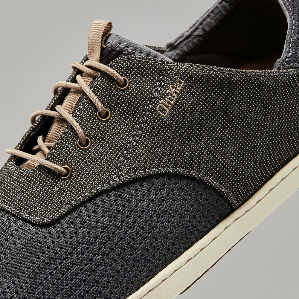 Nohea Moku Men's Boat Shoes - Charcoal / Clay