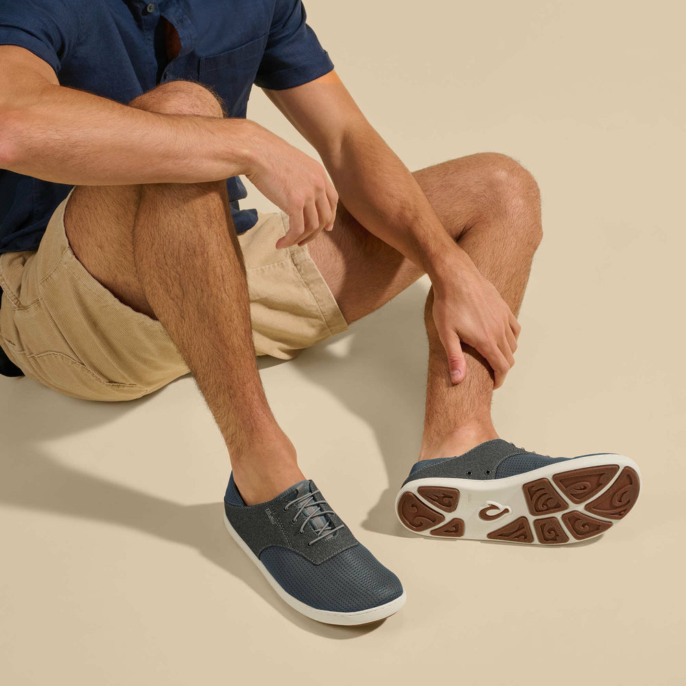 Nohea Moku Men's Boat Shoes - Charcoal / Clay