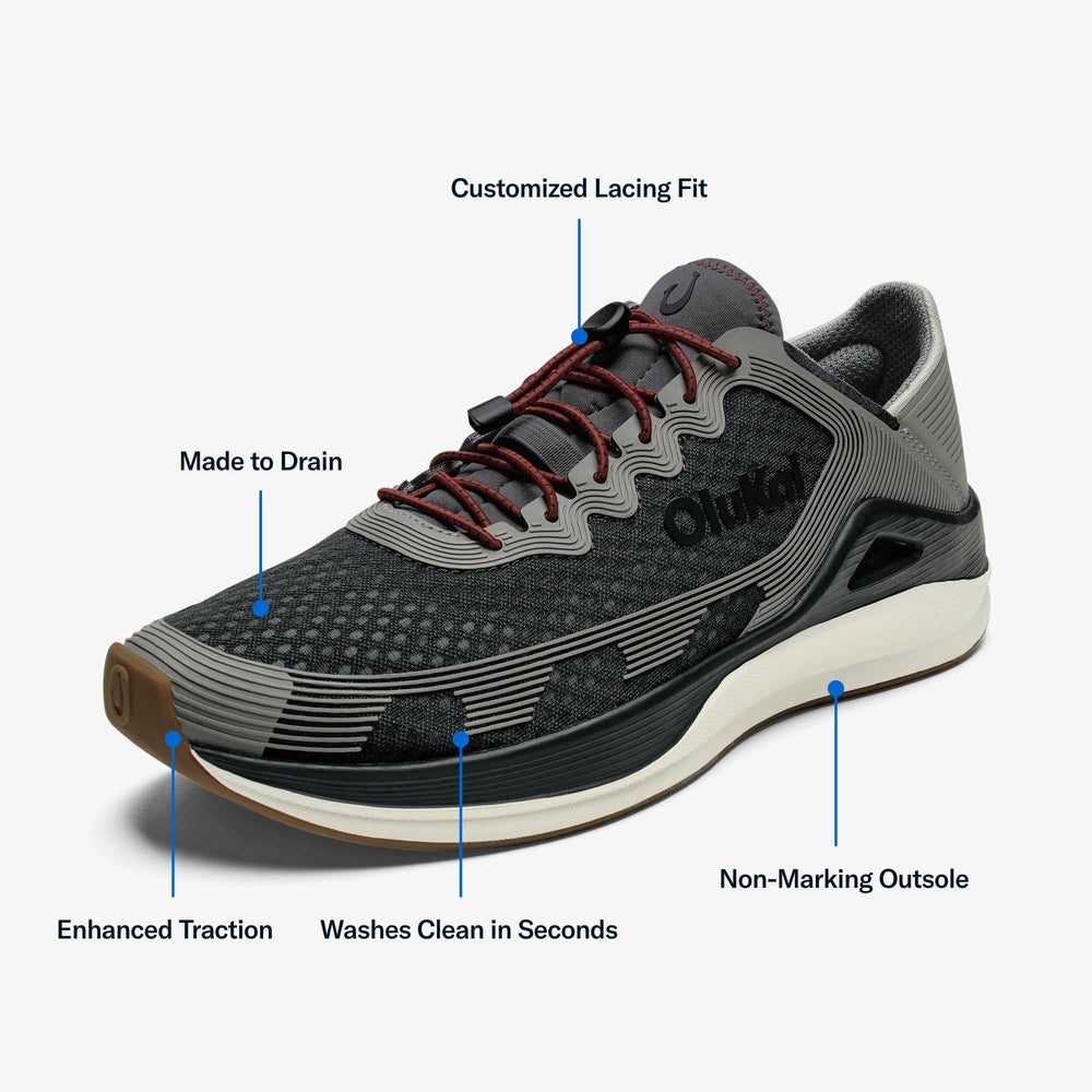 ‘Ahi Water Boat Shoes - Rock / Ash
