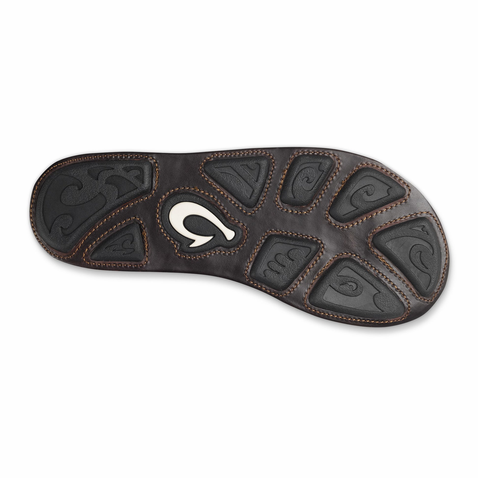 Mea Ola Men's Leather Sandals - Tan / Dark Java