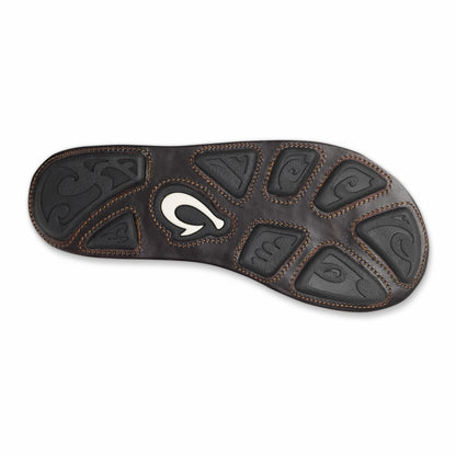 Mea Ola Men's Leather Sandals - Tan / Dark Java