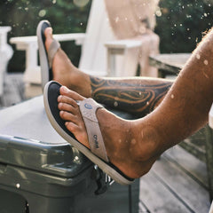 Pili Waterproof Leather Sandals - Ash / Mood Indigo