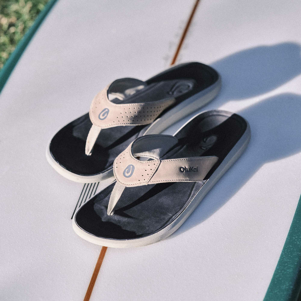 Pili Waterproof Leather Sandals - Ash / Mood Indigo