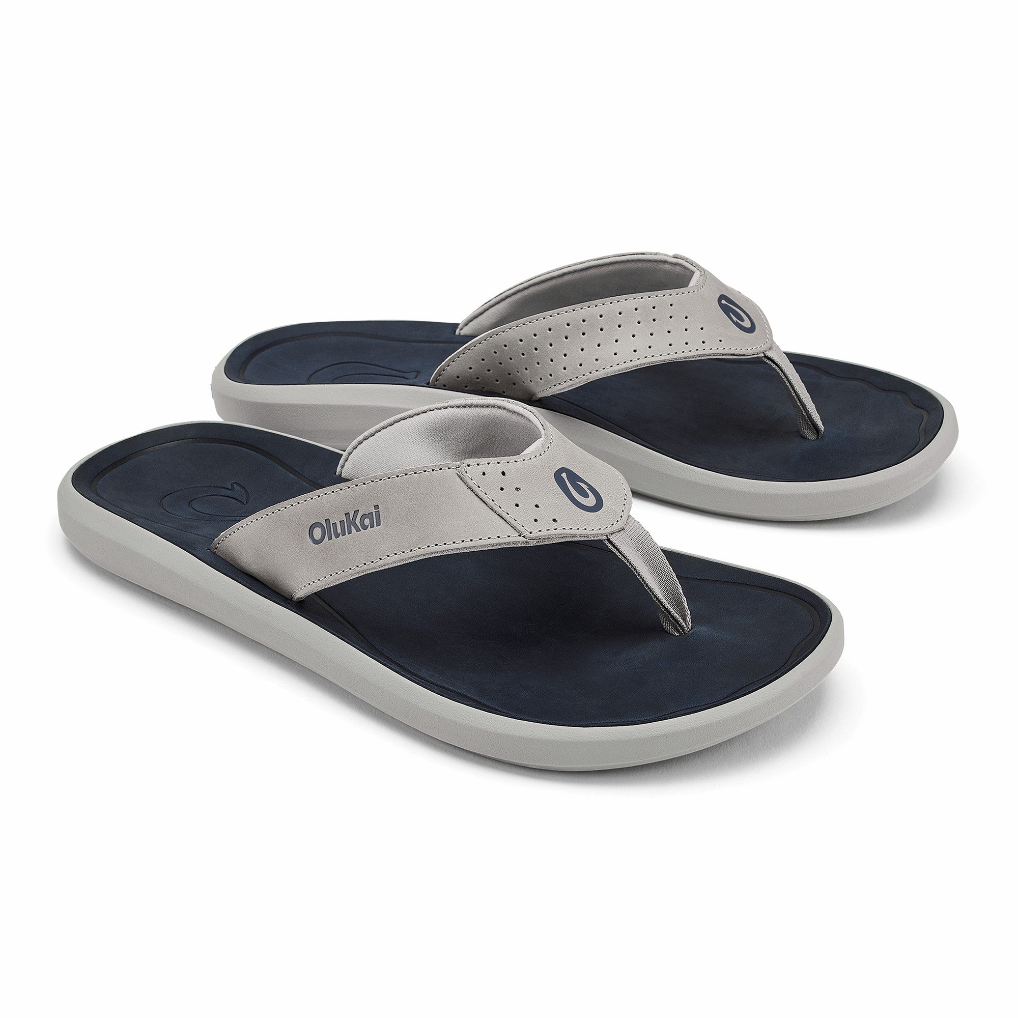 Pili Waterproof Leather Sandals - Ash / Mood Indigo