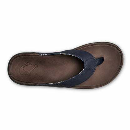 Tuahine Men's Waterproof Leather Beach Sandals - Trench Blue