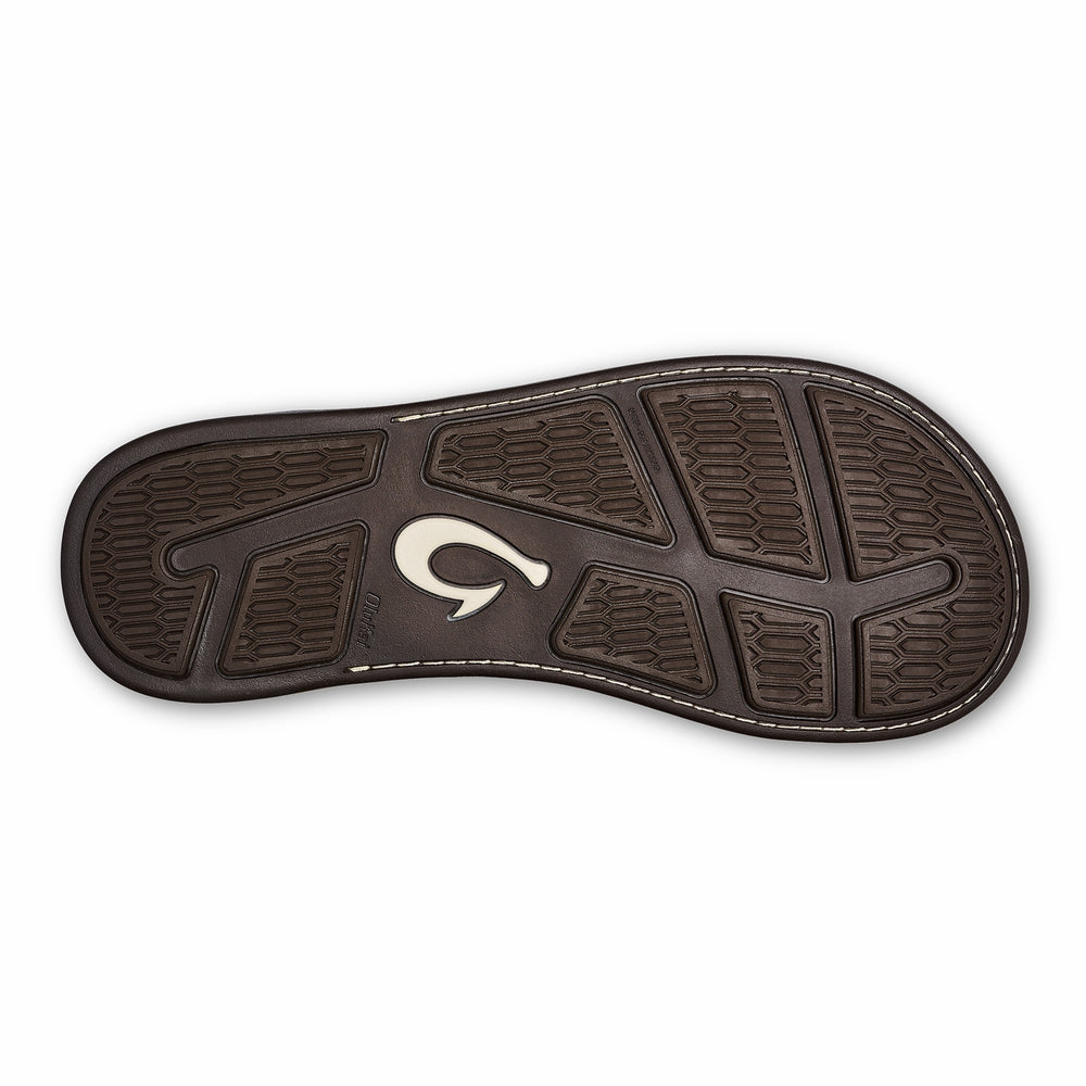 Tuahine Men's Waterproof Leather Beach Sandals - Trench Blue